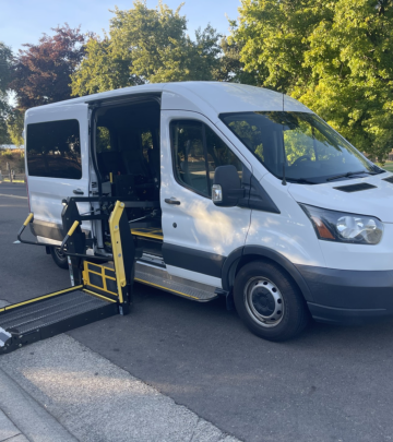 white van with visible interior