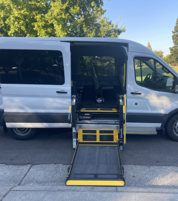 white van with visible interior